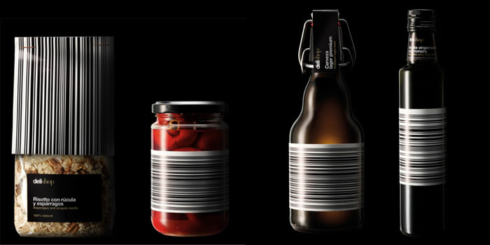 Delishop’s Black Label line uses barcodes as a design element