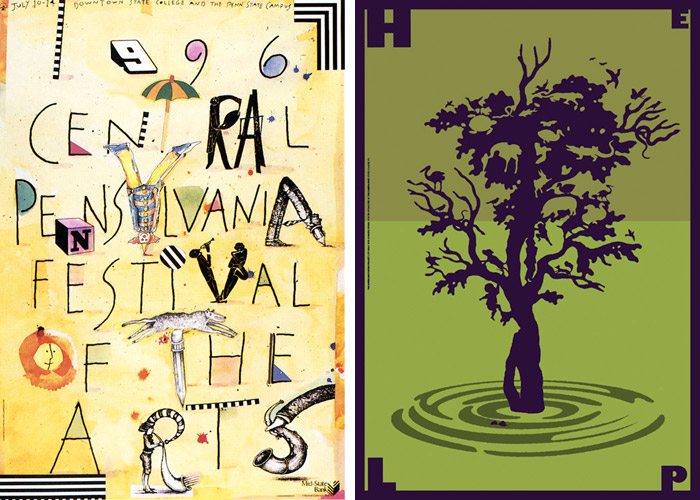 Posters by Lanny Sommese: Central Pennsylvania Festival of the Arts, 1996 (left); The Hurricane Poster Project, 2006 (right) Posters by Lanny Sommese: Central Pennsylvania Festival of the Arts, 1996 (left); The Hurricane Poster Project, 2006 (right)