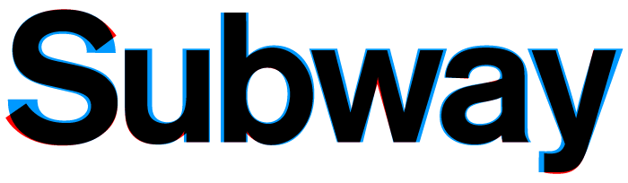 Akzidenz-Grotesk BQ Medium (red) and Helvetica BQ Medium (blue), overlap visible in black Akzidenz-Grotesk BQ Medium (red) and Helvetica BQ Medium (blue), overlap visible in black