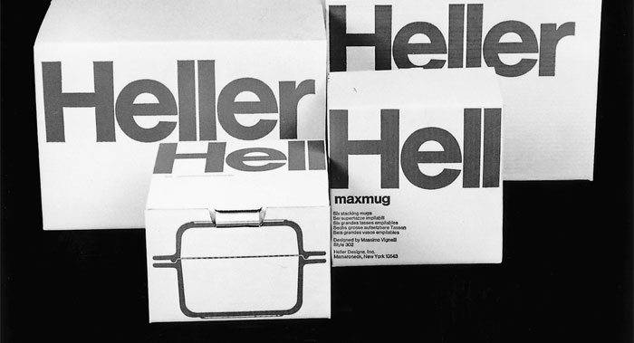Heller glass bakeware, product design and packaging design, 1968