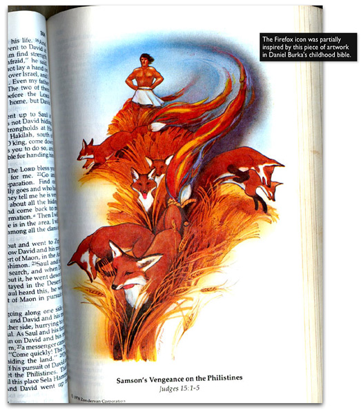 Firefox logo inspiration, bible artwork
