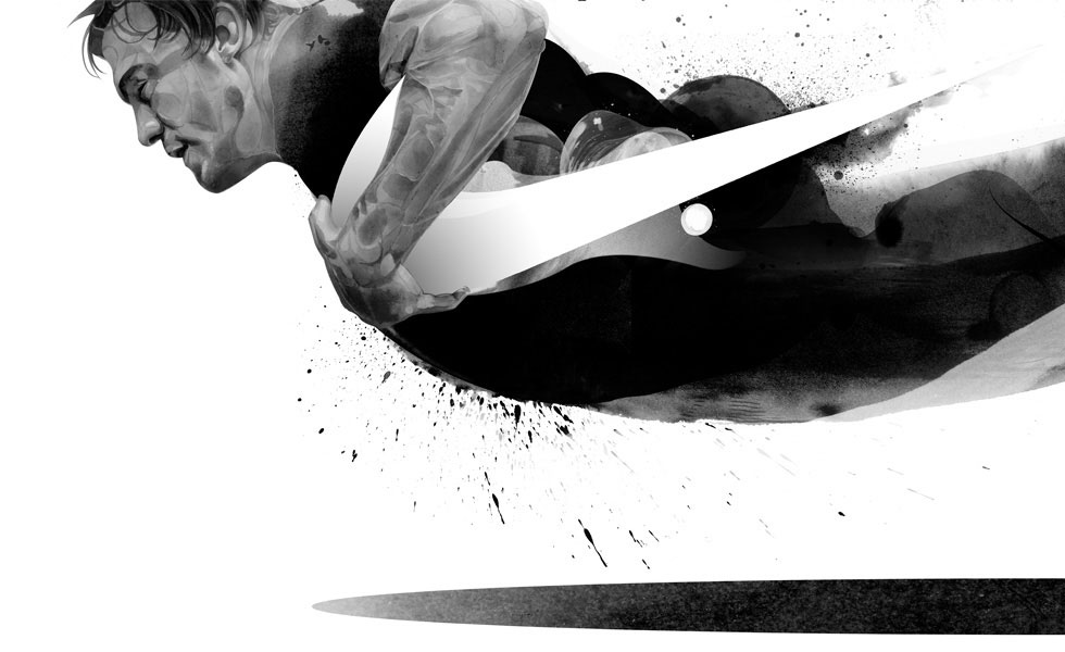 Portrait of ruby player Juan Hernandez by HelloVon for Nike/GQ Portrait of ruby player Juan Hernandez by HelloVon for Nike/GQ