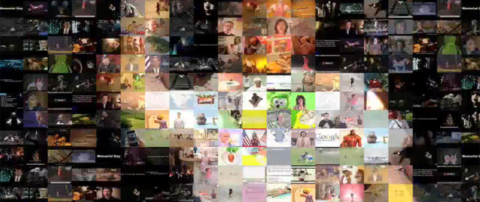 Mosiac, a music video made of thousands of other YouTube videos Mosiac, a music video made of thousands of other YouTube videos