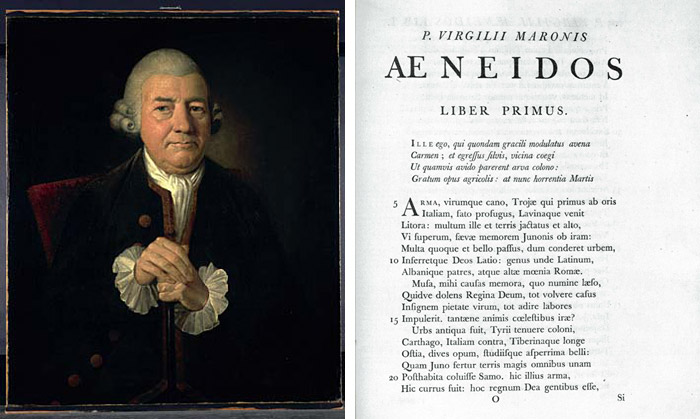 John Baskerville (Source: Birmingham Museum); Virgil Aeneid with expansive margins and fine alignment, 1757 (Source: Typefaces for Books) John Baskerville (Source: Birmingham Museum); Virgil Aeneid with expansive margins and fine alignment, 1757 (Source: Typefaces for Books)