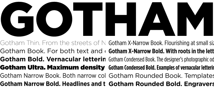 Gotham and its many variants Gotham and its many variants