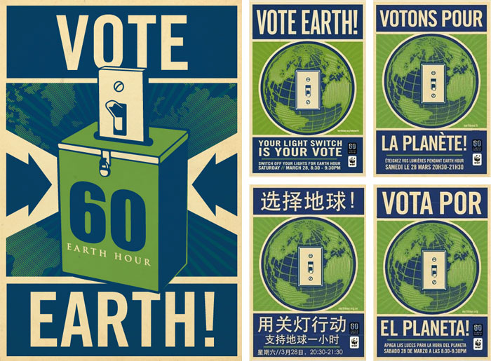 Fairey’s ‘Vote Earth’ posters seen around the world