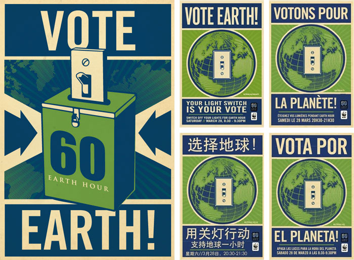 Fairey’s ‘Vote Earth’ posters seen around the world Fairey’s ‘Vote Earth’ posters seen around the world