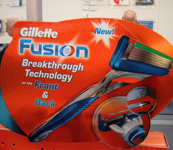Gillette Fusion store display, 2006 (Photo: ztephen, Flickr) Gillette Fusion store display, 2006 (Photo: ztephen, Flickr)