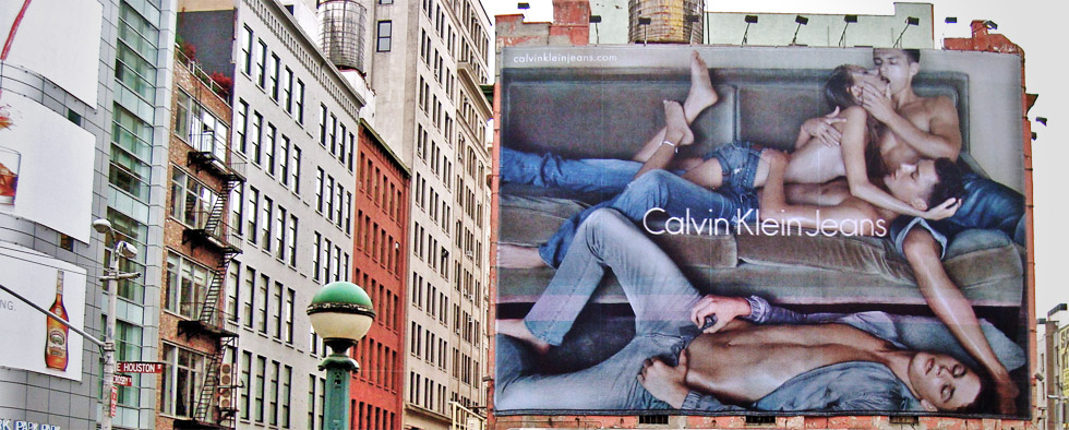 Calvin Klein billboard in New YorkРІР‚в„ўs SoHo district (Photo: bitchcakes, Flickr)