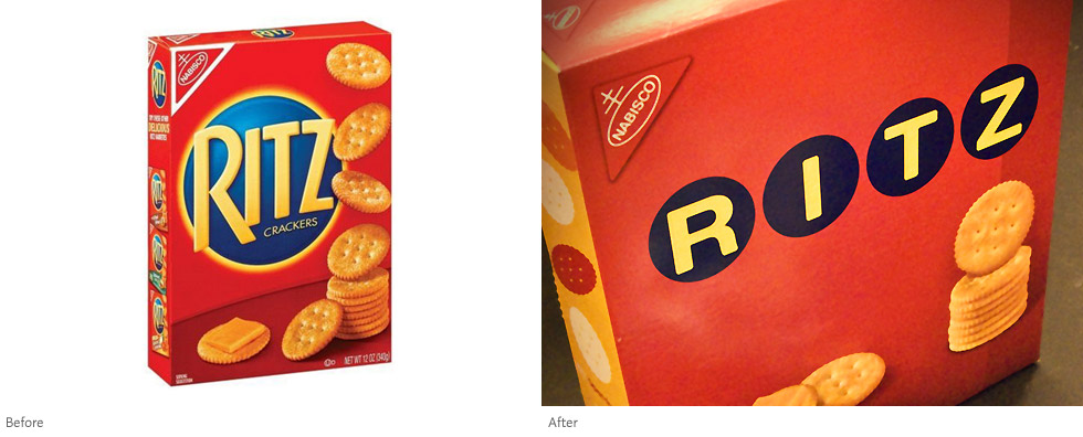 Ritz packaging (before and after), After photo by carianoff on Flickr Ritz packaging (before and after), After photo by carianoff on Flickr