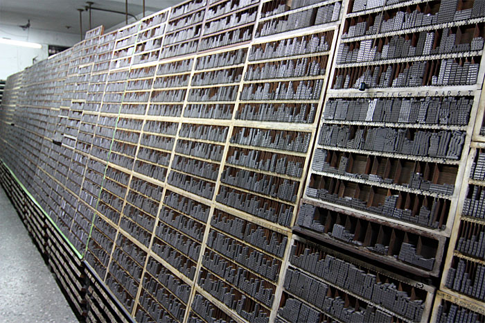 Complete set of lead type at Ri Xing Typography, one of the last factories in Taiwan to produce traditional Chinese type (Photo: catherine_sr, Flickr)