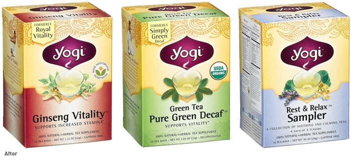 Yogi tea packing (after)